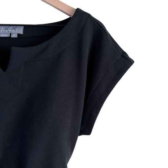 Anthropologie Faux Leather Waist-Tie Short Sleeve Cropped Top in Black, XS - Picture 5 of 12